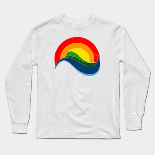 ocean landscape sunset Long Sleeve T-Shirt